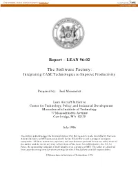 Report – LEAN 96-02 the Software Factory