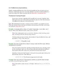 6.6. Combinations and Permutations. Simple Counting Problems Allow