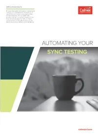 Automating Your Sync Testing