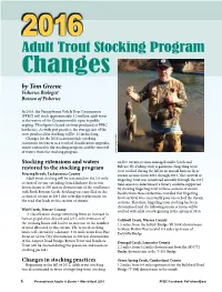 Changes by Tom Greene Fisheries Biologist Bureau of Fisheries