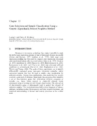 Chapter 12 Gene Selection and Sample Classification Using a Genetic Algorithm/K-Nearest Neighbor Method