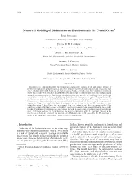 Numerical Modeling of Bioluminescence Distributions in the Coastal Ocean*