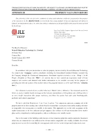 Appendix Iii Property Valuation Report