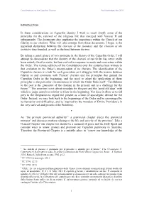 Considerations on the Capuchin Charism Paul Hanbridge, Nov 2011