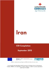 Iran COI Compilation September 2013 Corrected As of 18 November 2013