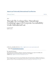 Nuremberg's Confusing Legacy on Corporate Accountability Under International Law Jonathan Kolieb RMIT University
