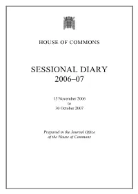 Sessional Diary 2006–07
