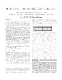 The Semantics of X86-CC Multiprocessor Machine Code