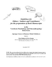 Guidelines for Editors / Authors and Contributors for the Preparation of Book Manuscripts