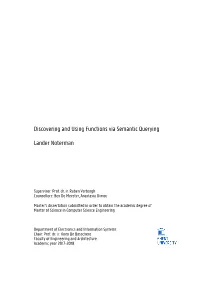 Lander Noterman Discovering and Using Functions Via Semantic