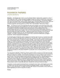 PICKWICK PAPERS Charles Dickens