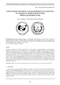Using Pareto Optimum to Choose Module's Computing