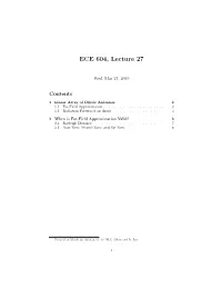 ECE 604, Lecture 27