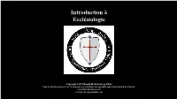 Introduction À Ecclésiologie