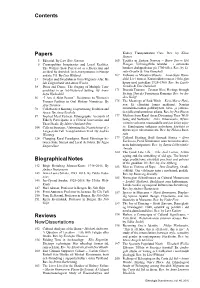 Papers Biographical Notes Reviews Contents