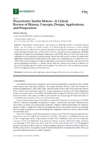 Piezoelectric Inertia Motors—A Critical Review of History, Concepts, Design, Applications, and Perspectives