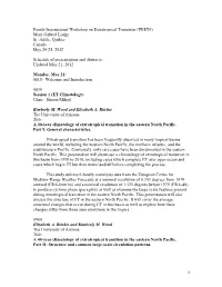 Schedule of Presentations and Abstracts: Updated May 21, 2012