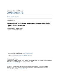 Shame and Linguistic Insecurity in Upper Balsas Classrooms