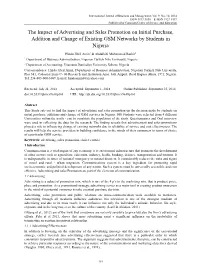 The Impact of Advertising and Sales Promotion on Initial Purchase, Addition and Change of Existing GSM Networks by Students in Nigeria