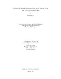 Data Analysis and Experimental Design for Accelerated Life Testing