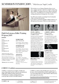 High Performance Ballet Training Program 2019