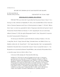 V I R G I N I A: Before the Virginia State Bar