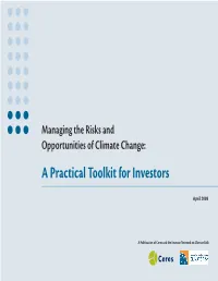 A Practical Toolkit for Investors
