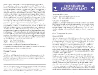 C18-The Second Sunday in Lent.Indd