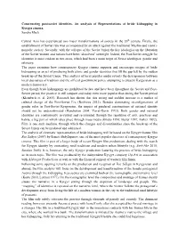 Constructing Post-Soviet Identities. an Analysis of Representations of Bride Kidnapping in Kyrgyz Cinema