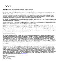 KKR Appoints Gianemilio Osculati As Senior Advisor
