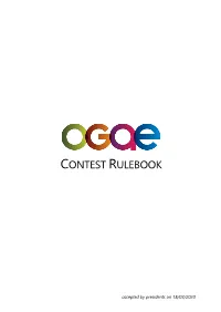 OGAE Contest Rulebook Table of Contents