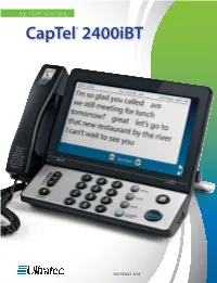 Captel 2400I Setup Guide