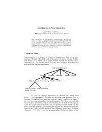 Introduction to Neurolinguistics