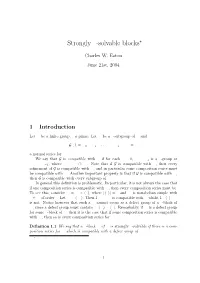 Strongly P-Solvable Blocks∗