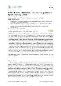What's Behind a Marathon? Process Management in Sports Running
