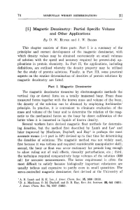 [5] Magnetic Densimetry: Partial Specific Volume and Other Applications
