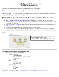 Adobe Spry and Dreamweaver ADOBE SPRY and DREAMWEAVER (SUP)