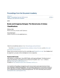 Books and Imaginary Being(S): the Monstrosity of Library Classifications