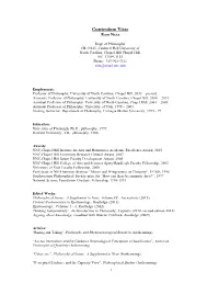 Curriculum Vitae Ram Neta