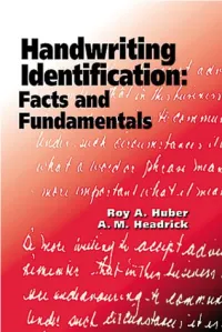 Handwriting Identification