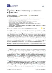 Magnetized Particle Motion in -Spacetime in a Magnetic Field
