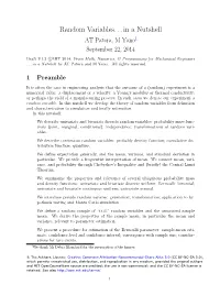 Random Variables