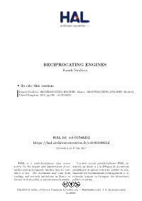 RECIPROCATING ENGINES Franck Nicolleau