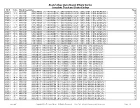 Sound Ideas Guns Sound Effects Series Complete Track and Index