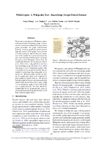 Wikigraphs: a Wikipedia Text - Knowledge Graph Paired Dataset