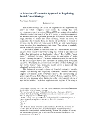 A Behavioral Economics Approach to Regulating Initial Coin Offerings