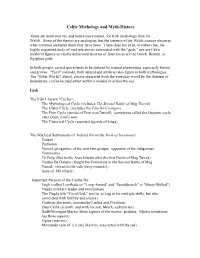 Celtic Mythology and Myth-History
