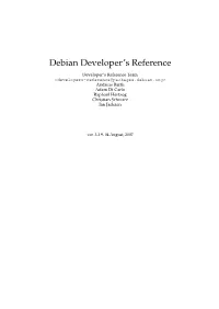 Debian Developer's Reference