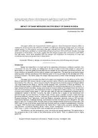 Impact of Bank Mergers on Efficiency of Banks in India