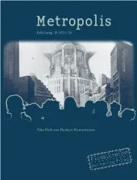 Metropolis Fritz Lang, D 1925 / 26